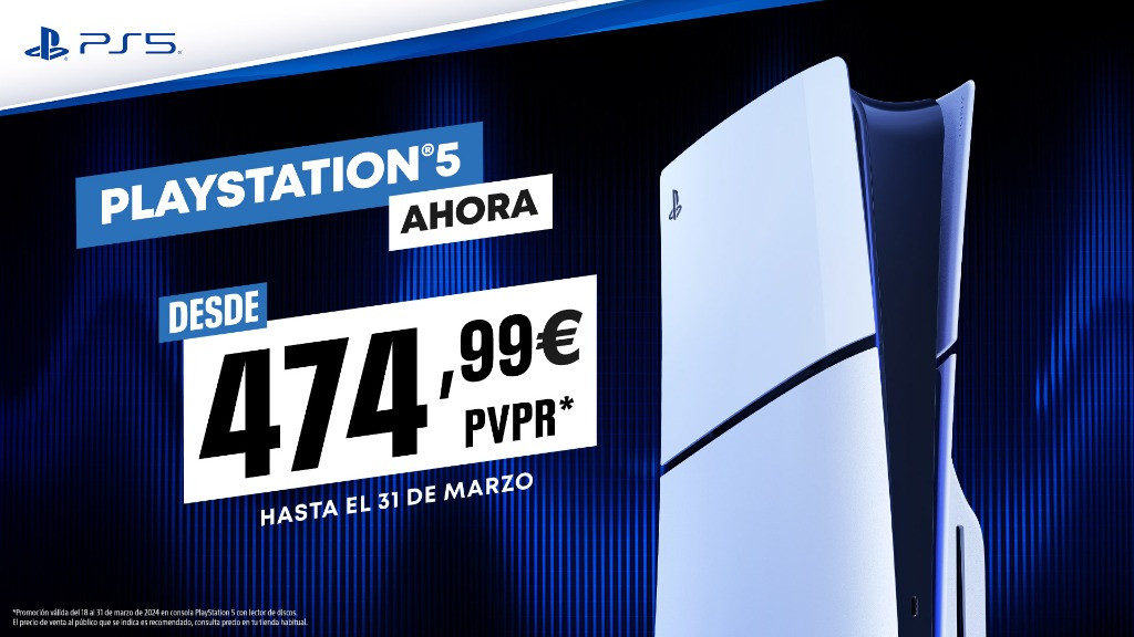 PlayStation 5 por por 475 € hasta el 31 de marzo