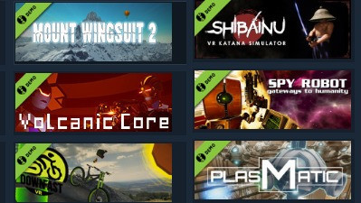 Diez demos más de juegos VR en Steam
