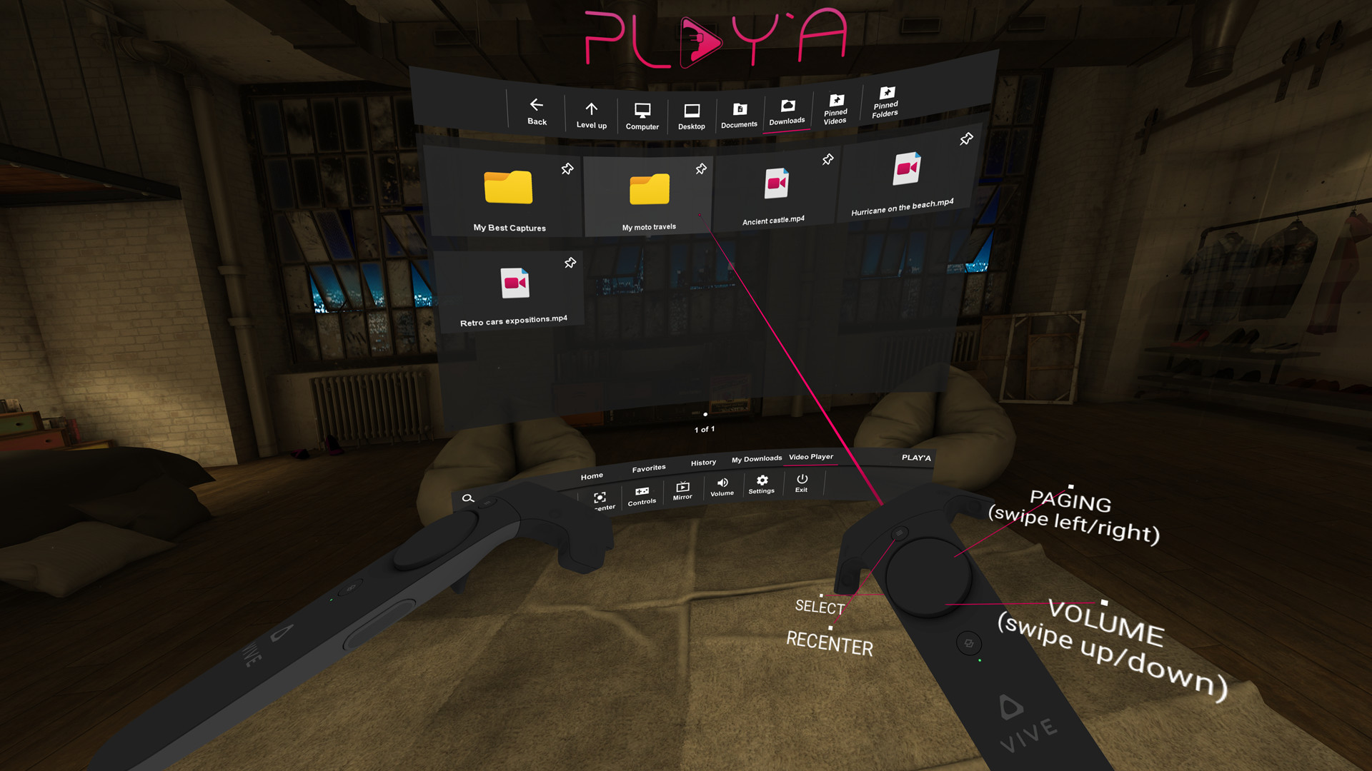 PLAY'A VR  Video Player