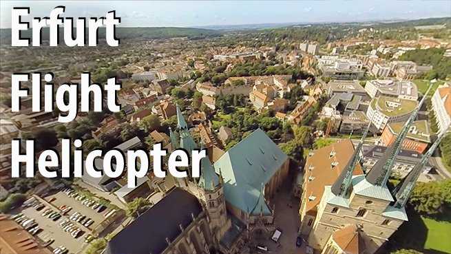 VR Helicopter Flight Erfurt - Old Town in Germany
