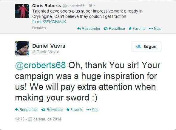Tweet de Chris Roberts