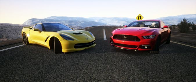 Corvette C7 Stingray y Ford Mustang 2015