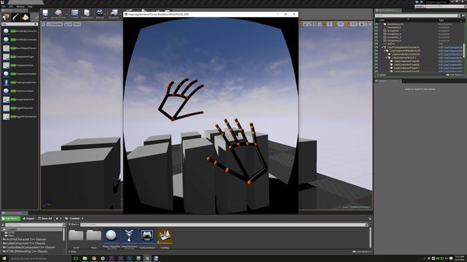 Leap Motion integrado en Unreal Engine 4