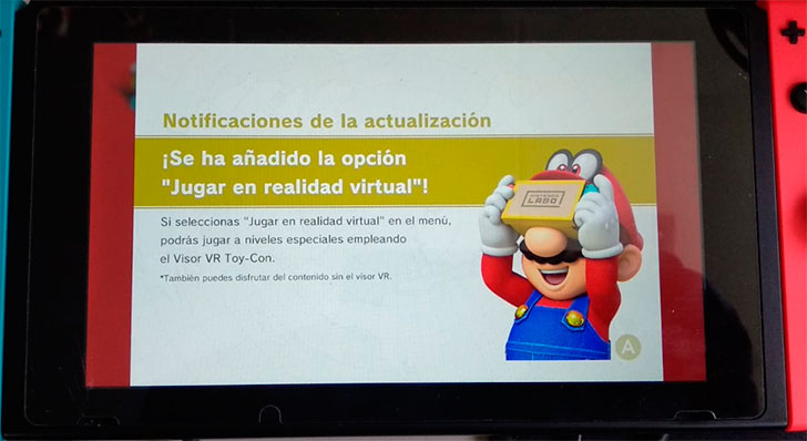 Preguntar Individualidad atlántico ACTUALIZADA) Mario Odyssey y Zelda Breath of the Wild reciben soporte de Labo  VR