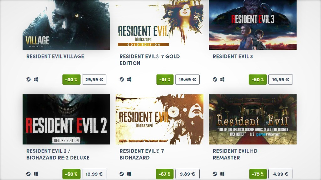 La saga Resident Evil rebajada en Humble Bundle