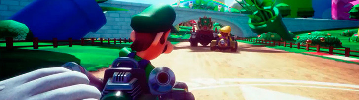 El primer título VR de Nintendo, Mario Kart Arcade GP, llegará a las salas de Bandai Namco