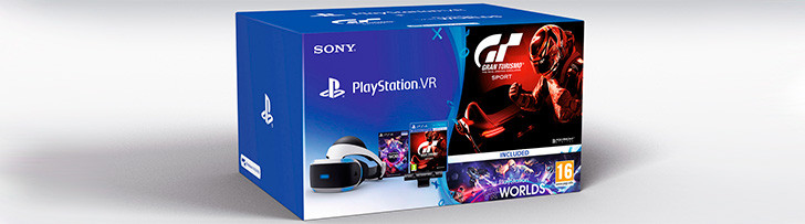Pack de PSVR con GT Sport + VR Worlds + Cámara por 399,99€