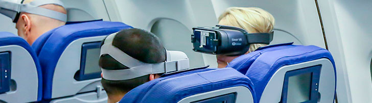 Investigan los posibles riesgos de utilizar visores de realidad virtual durante un vuelo