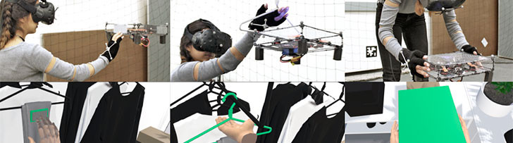 Drones para háptica en realidad virtual