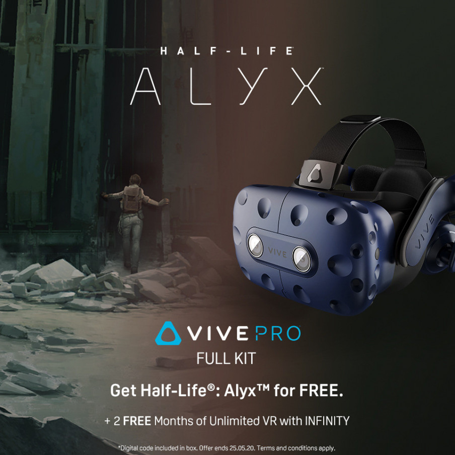 El paquete completo de Vive Pro incluye Half-Life: Alyx