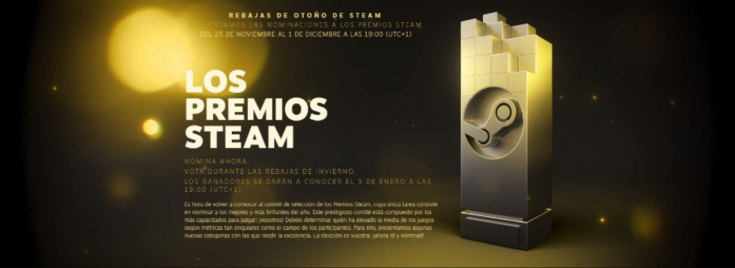 Último día para votar en los Premios Steam 2020